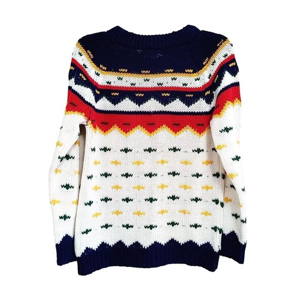 Vintage  Mens Pullover Sweater Size 38 Long Sleeve Acrylic 80s - Picture 3 of 3